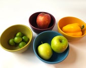 Tapas Bowl, set of 3, each different shape and size. Flat round, Oval and Ramekin round. Handmade Ceramic Matte Finish.