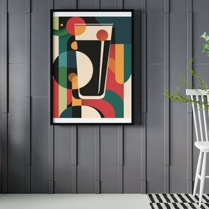 Póster de arte mural vibrante de Bauhaus Guinness
