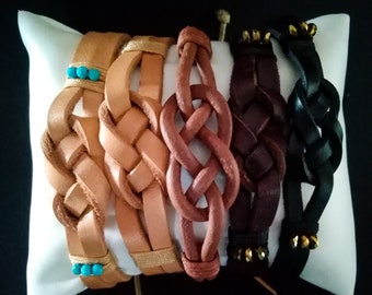 Leather bracelets Unisex bracelets Handmade bracelets Men's bracelets Women's bracelets Leather bracelets Leather bracelet with stones Pearls