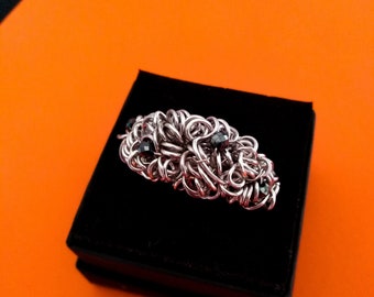Herenring - Handgemaakte ring - Grote ring - Unisex ring - Grote maat ring - Hematietring - Unieke ring