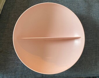 Pale pink Melamine split bowl