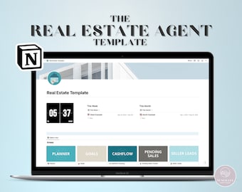 The Real Estate Planner | Notion Template | Editable | Listing Checklist | Client Management | Weekly Planner