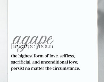 Agape Definition Wallart