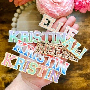 Custom Name Sticker For Planner, Personalized Varsity Letter Sticker For Water Bottle, Name Decal For Cup, Kid Name Label Sticker For School