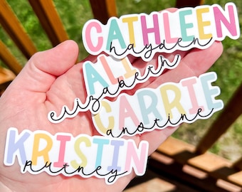 Custom Name Vinyl Sticker, Water Bottle Decal, School Label