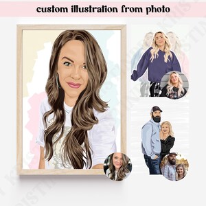Custom Illustration From Photo, Portrait from Photo, Portrait Drawing, Cartoon Portrait, Portrait Commission, Digital Portrait