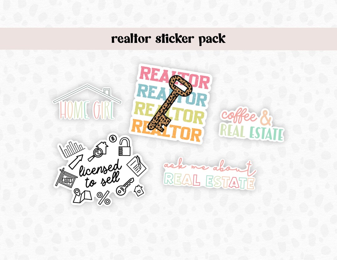 Realtor Sticker Pack Realtor Stickers for Laptop Gift for Etsy