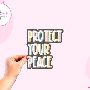 Protect Your Peace Sticker, Aesthetic Stickers, Retro Stickers, Decal For Tumblrs, Laptop Stickers, Water Bottle Stickers, Decals