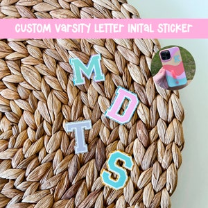 Initial Sticker For Water Bottle, Letter Sticker For Cup, Custom Name Sticker For Planner, Personalized Name Sticker For Phone Case