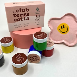 Club terracotta Paint set | Acrylic paint for pottery projects