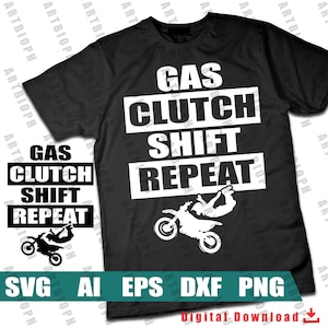 Gas Clutch Shift Repeat Motocross svg - Motocross svg - Digital Download