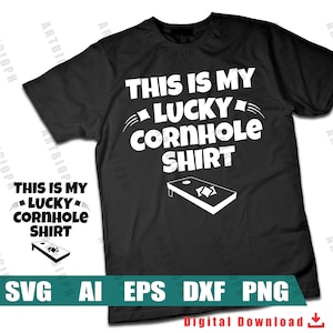Lucky Cornhole Shirt SVG - Luck Shirt SVG - Cornhole Digitale Kunst