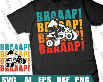 Retro ATV Quad Braaap! SVG – Digital File