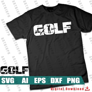 GOLF simple design SVG for golf enthusiast and golf lover - Digital File - Instant Download
