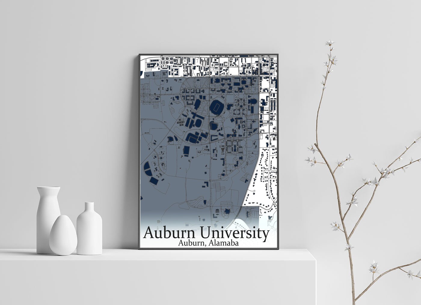 Colored Campus Map of Auburn University and All Its Roads - Etsy