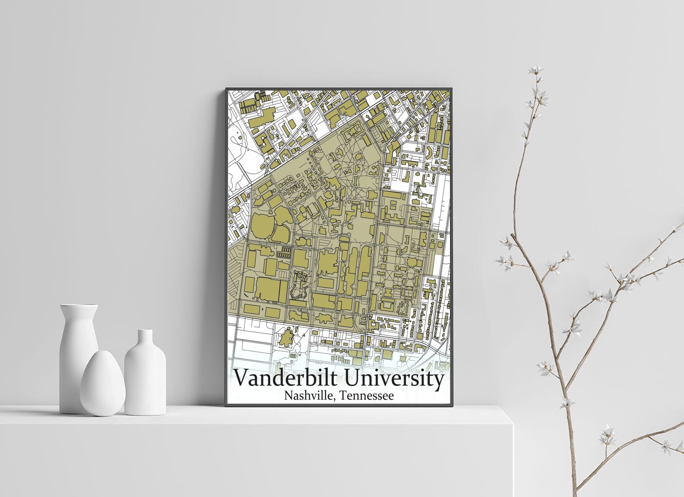 Colored Campus Map of Vanderbilt University and All Its Roads - Etsy