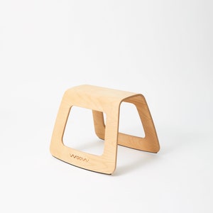 Ergonomischer Stuhl aus Buchenholz H. cm 41 - Bürohocker und Sattelhocker mit Schwingeffekt - Umweltfreundlich und Made in Italy