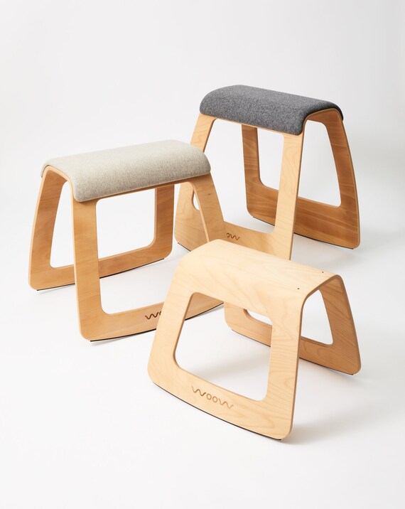 Ergonomic Chair in Beech Wood H. Cm 67 - Saddle Stool Swinging