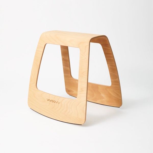 Ergonomic Chair made of Beech Wood H. cm 65 - Saddle Stool for Office and Workstation with Swinging Effect - Eco-friendly and Made in Italy