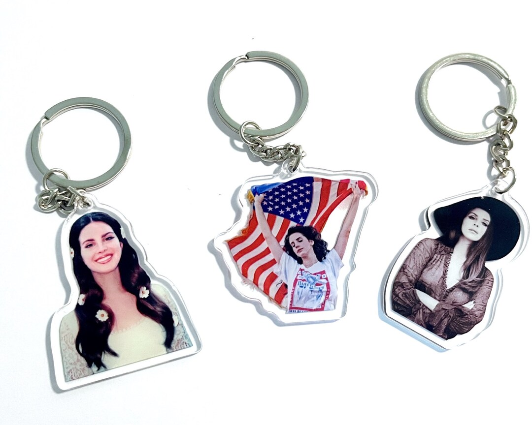 Lana Del Rey Keychain Keyring Lana Del Rey Pop Music Acrylic Etsy