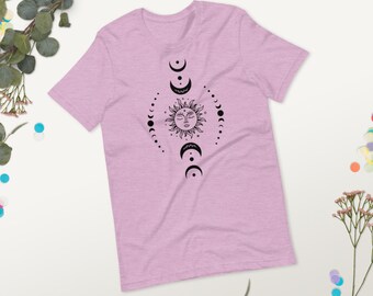 Camiseta Sun Moon Stars, Camiseta Celestial, Camiseta Gráfica, Camisa de Sol, Uno con el Sol, Camisa Boho, Camiseta Vintage, Camiseta Mística, Camisa Luna, Boho