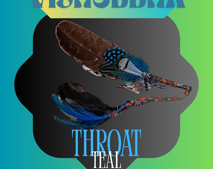Teal, Smudging Feathers, assorted colors, rainbow, chakra
