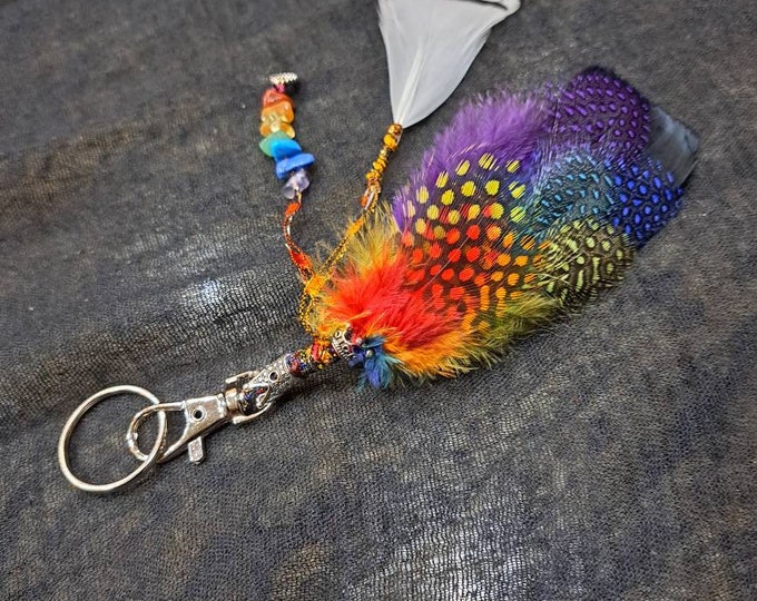 CHAKRA FEATHER KEYCHAINS