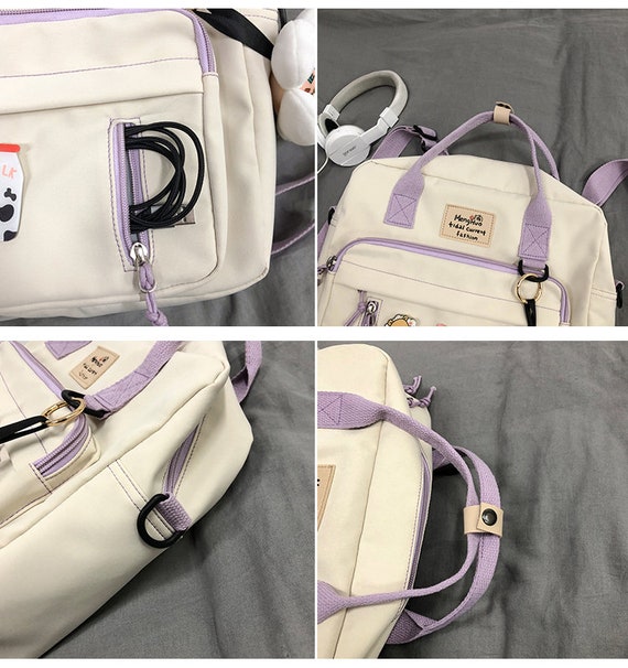 Anello Women Backpack Japan Style Female Canvas Handbag Large Capacity  Diaper Bag Ladies Small Shoulder Bag