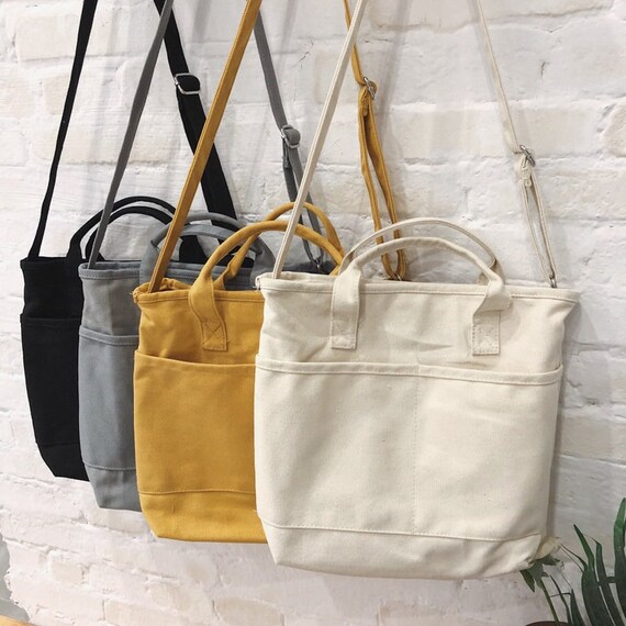 Simple Canvas Bag Women College Style Student Shoulder Bag - Etsy