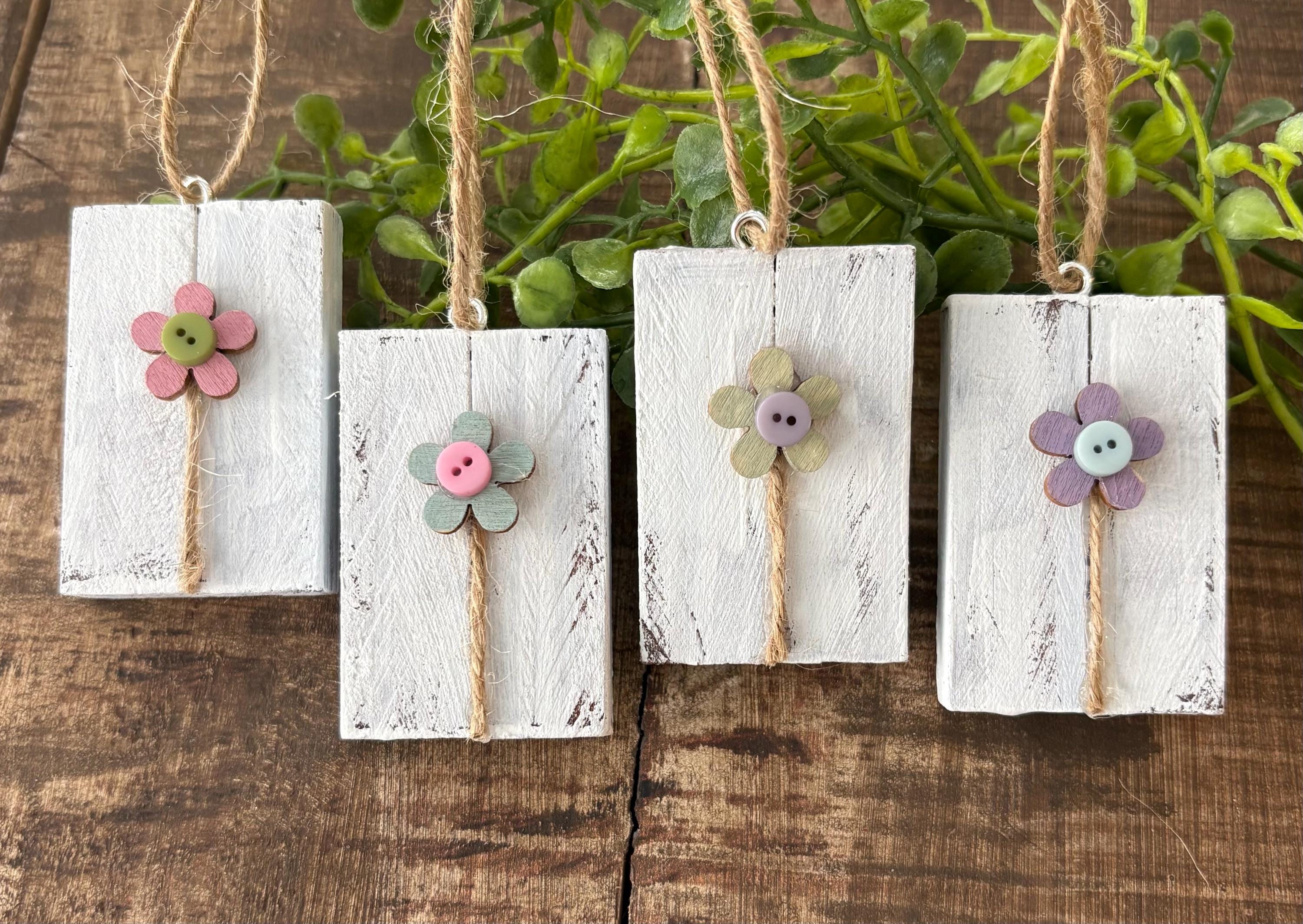 Spring Mini Decorations Set of 4 Mini Flower Ornaments, Spring Decor - Etsy