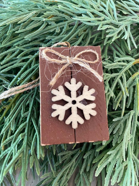 Mini Snowflake Wood Christmas Ornament