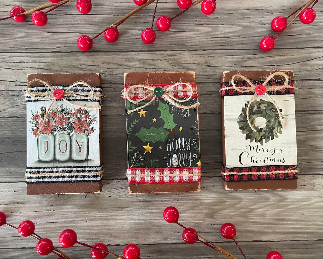 Christmas Refrigerator Farmhouse Style Etsy