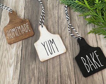 Set of 3 Mini Cutting Board Ornaments/Baking gift tag