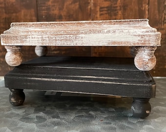 Wood riser, display stand, 3” x 5” rectangle