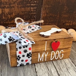 I Love My Dog Book Stack, Tiered Tray Books, Dog Decor