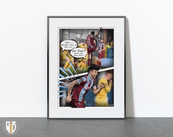 Adam Foley - Drogheda United - FAI Cup Semi Final Winning Goal - A4 Poster
