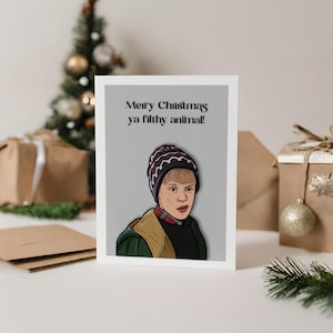 Home Alone Weihnachtskarte - Merry Christmas Ya Filthy Animal! - Lustige Weihnachtskarte