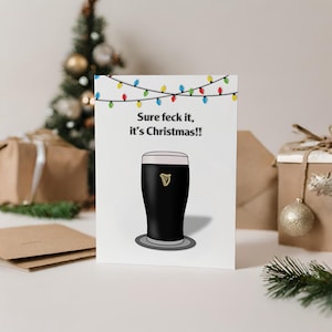 Tarjeta de Navidad de Guinness: ¡Claro que sí, es Navidad! - Tarjeta de Navidad divertida