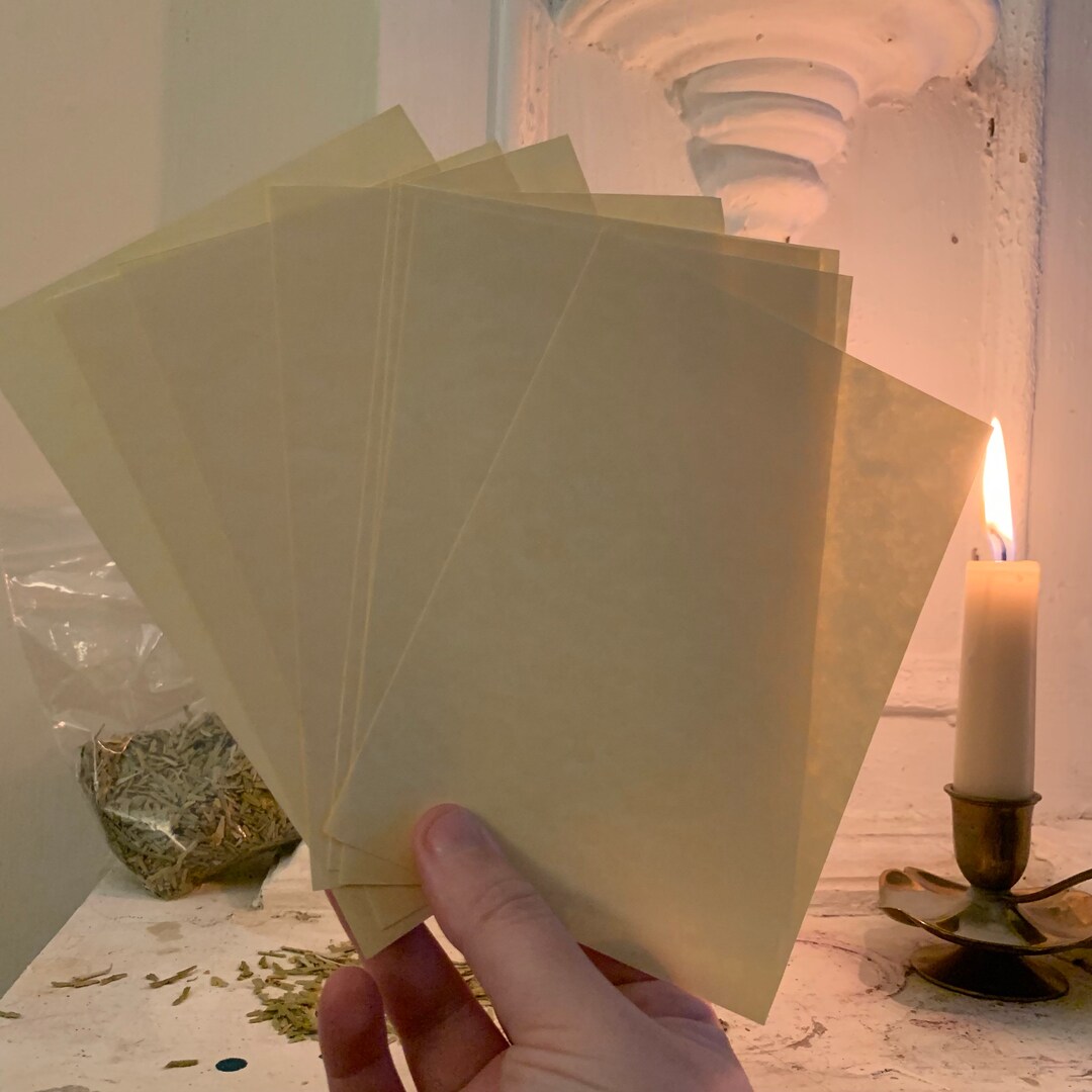 Ecofriendly Gold Parchment Paper A6 Perfect for Spellwork and Etsy