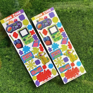 Slime Zone Deco Sticker Sheet | Matte Vinyl Sticker | Cute Sticker | Deco Sticker |Nostalgic Cartoons Sticker | Nostalgia Sticker
