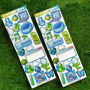 Frutiger Aero Sticker Sheet: Matte Vinyl Nostalgia Stickers