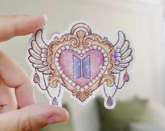 OT7 Magical Locket Ornate ARMY Sticker | Kpop | Tannies Purple Kpop Band Group