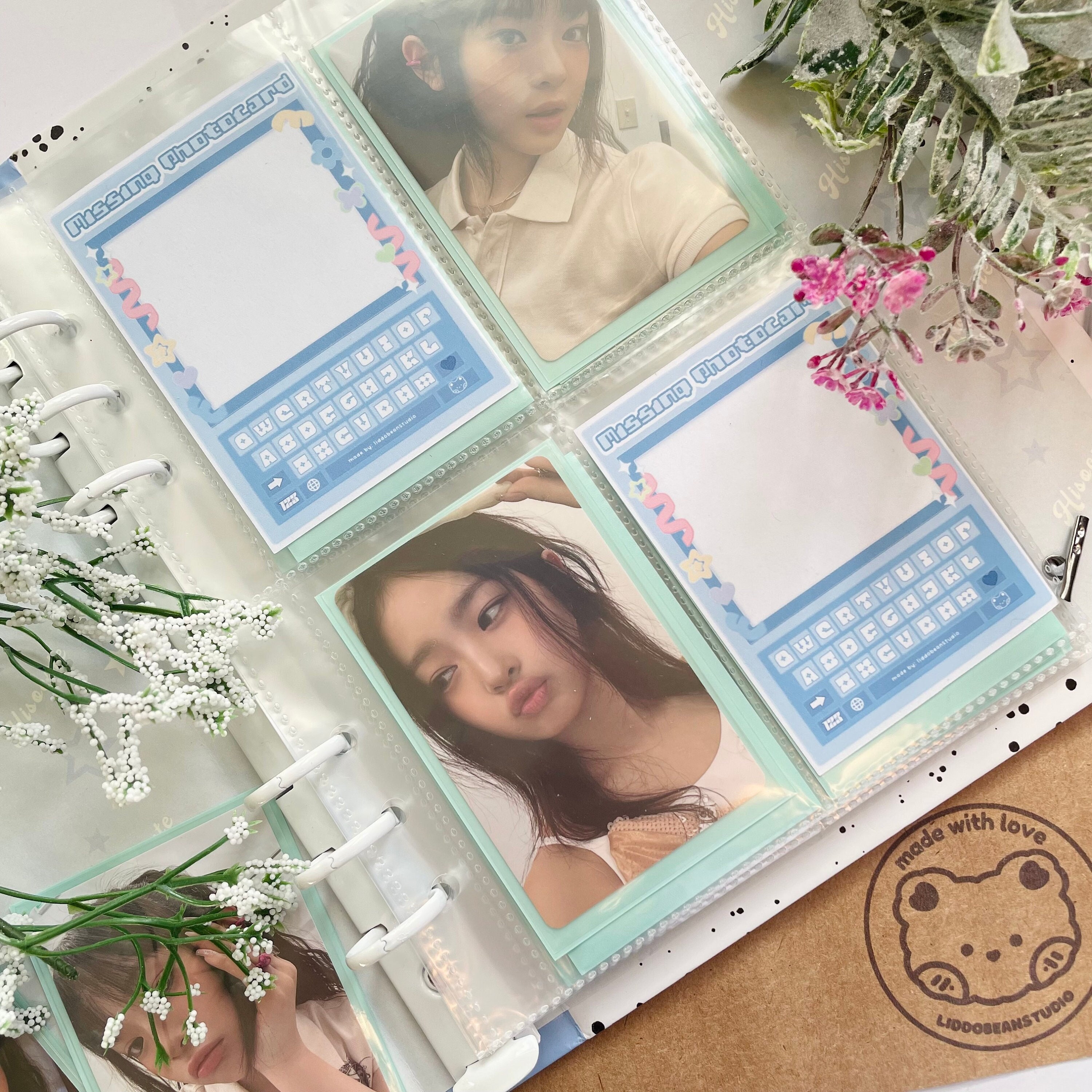 10pcs 3 Inch Kpop Photocard Holder Book Mini Photo Album Mirror-like  Photocard Binder Small Photo Card Book 32 Pockets,White 