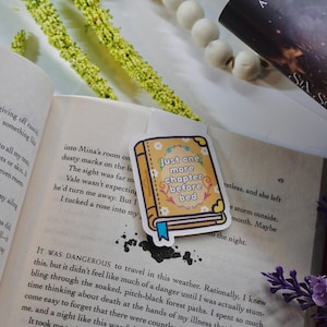 One More Chapter Magnetic Bookmark |  Magnet Bookmark, Bookish Page Marker, Trendy Bookmark, Aesthetic Book Club Gift