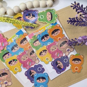 Borebears Sticker Pack | Holo Vinyl Sticker | Cute Cartoon Sticker | Funny Sticker | Ocean Sticker | Silly Sticker | Pack of 7