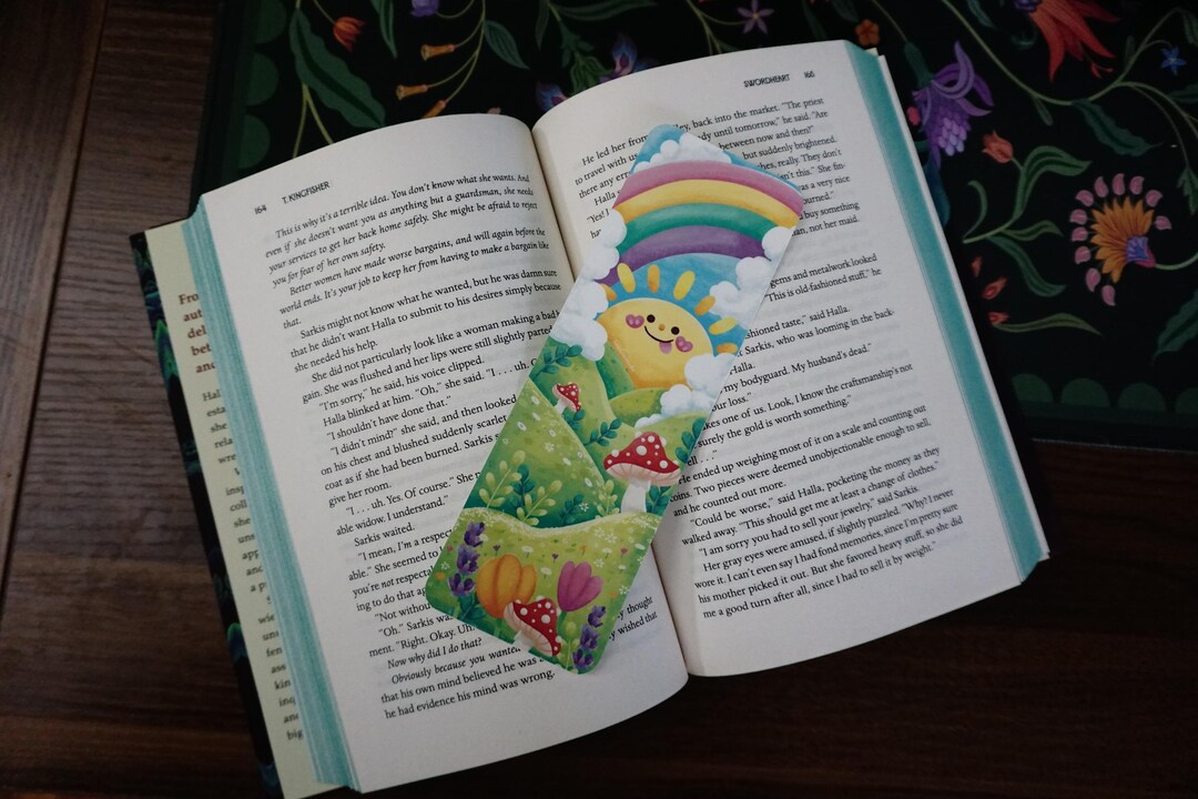 Sun Ranbow Bookmark BOOKMARK Kidcore Sun Rainbow Landscape | Gifts for Readers | One Sided ...