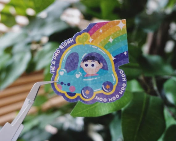 Holo Vinyl Kpop Sticker: Moni Pro Ride Blue Koala