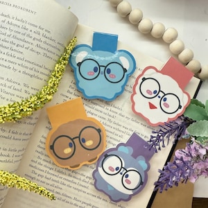 Nerdy Buddies Magnetic Bookmark |  Magnet Bookmark, Bookish Page Marker, Trendy Bookmark, Aesthetic Book Club Gift | Kpop Book Gifts