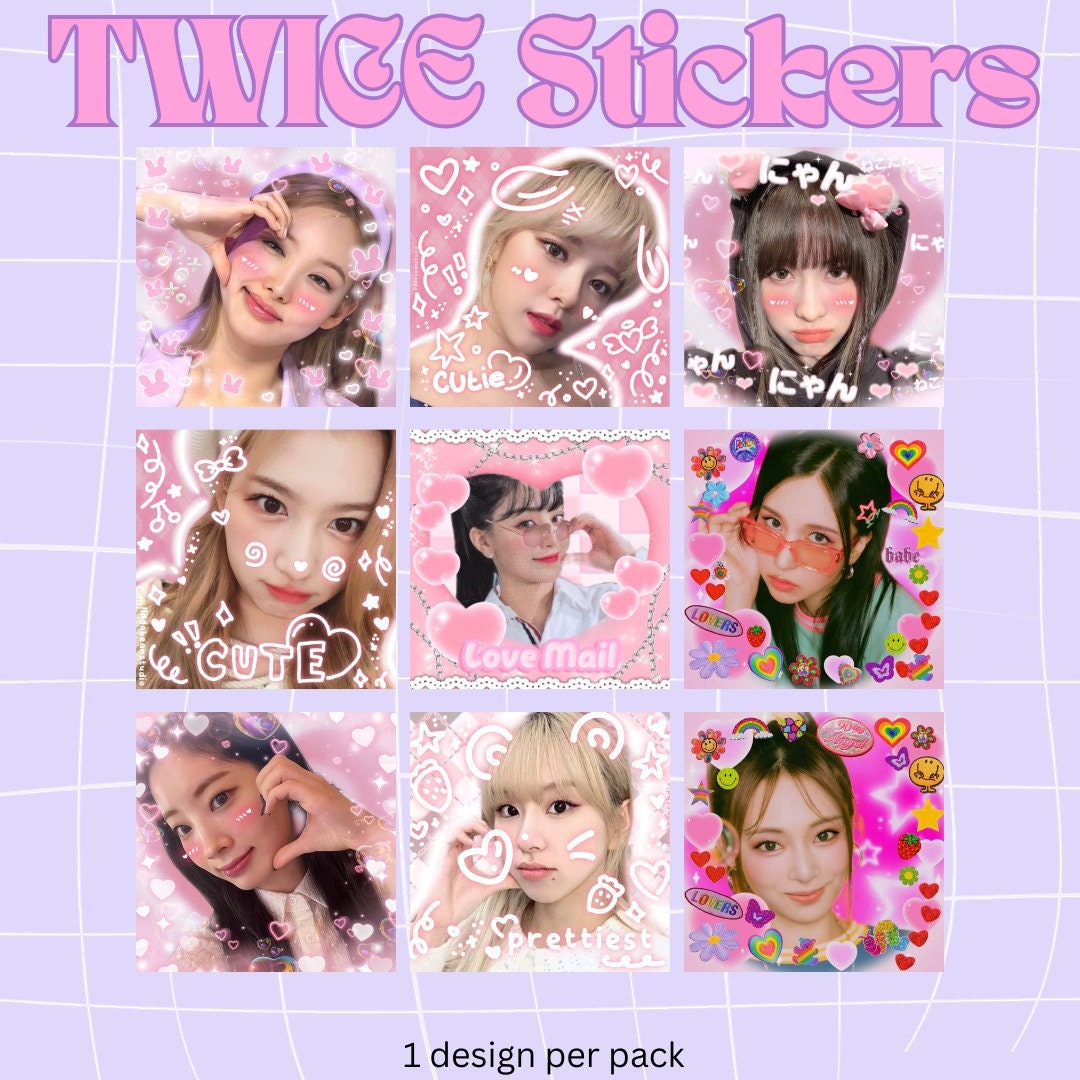 TWICE Kpop Mail Sticker 12pack 24 Pack Happy Mail Sticker Kpop Stickers  Trading TWICE Stickers Custom Stickers for Mail 