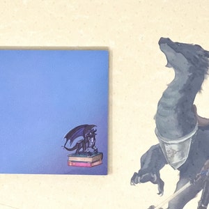 Seconds SALE Dragon Companion Blank Sticky Notes • Magical Fantasy Inspired TTRPG Stationery • Nerdy Gift for RPG Players, GMs, Planners